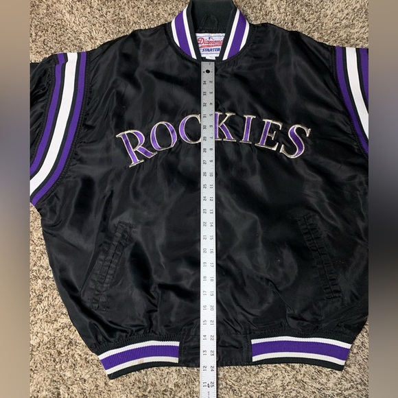 Vintage Starter Colorado Rockies Satin Jacket Men’s XL Diamond Collection MLB - Picture 7 of 9